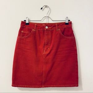🍒 Red denim mini skirt 🍒